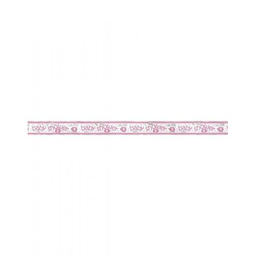 Babyshower banner olifant roze