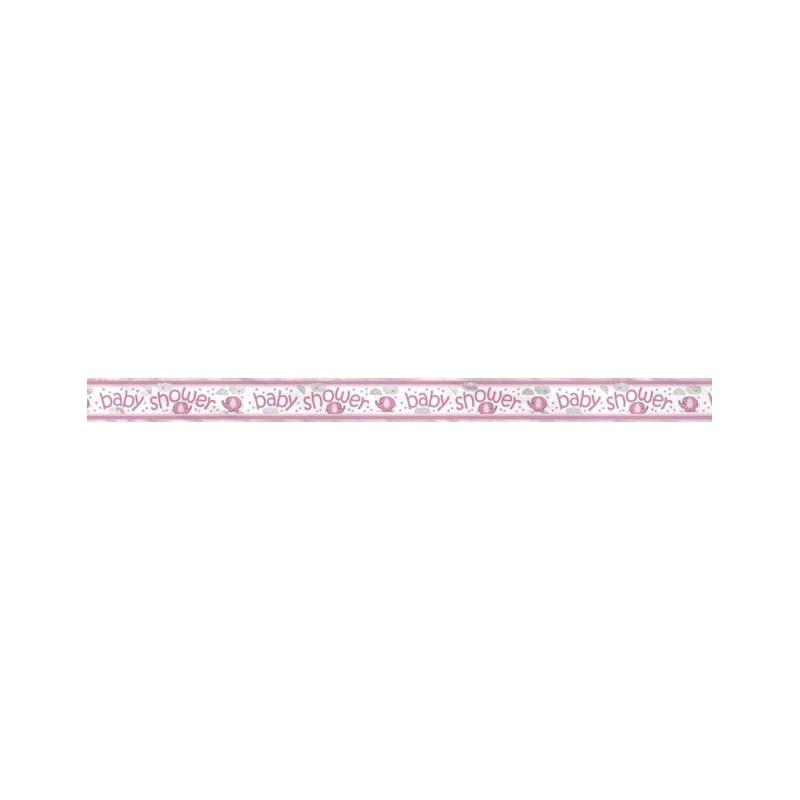 Babyshower banner olifant roze