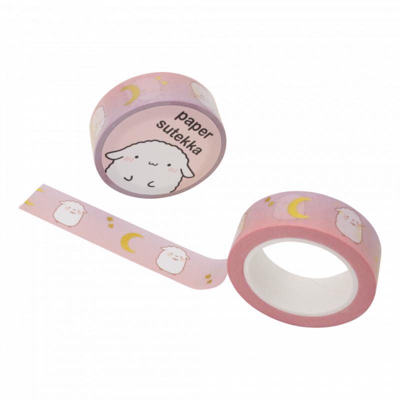Washi Tape - Pink Moon Ombre - Gold Foil