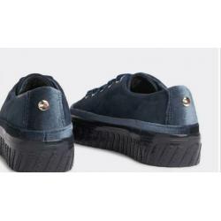 Tommy hilfiger maat 38 platformsneaker met fluwelen veters