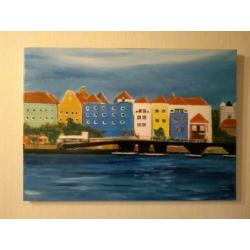 Curaçao, origineel olieverfschilderij