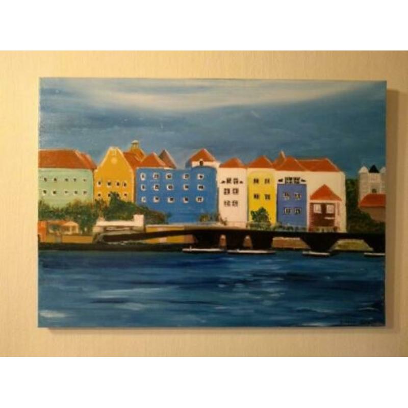 Curaçao, origineel olieverfschilderij