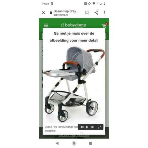 Bijna nieuwe kinderwagen 3-1; Osann pep incl maxi cosi
