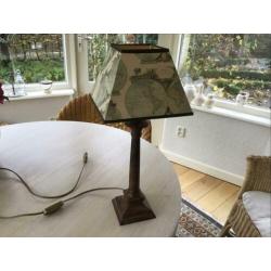 Schemerlamp met roestkleurige voet 47 cm hoog