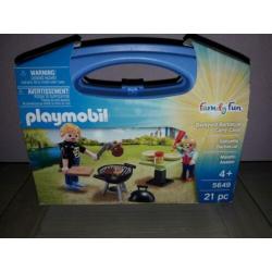 ~* PLAYMOBIL 5649 Barbecue BBQ Set Als NIEUW + koffertje *~