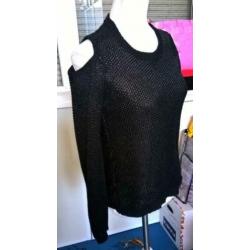 SuperTrash heavy knitted pull black-metal "Kane" mt.S ZGAN!