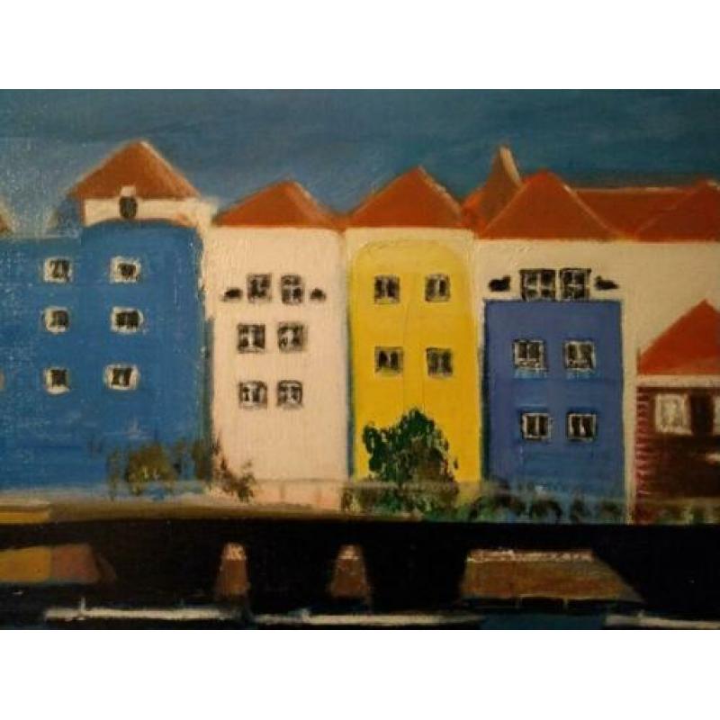 Curaçao, origineel olieverfschilderij
