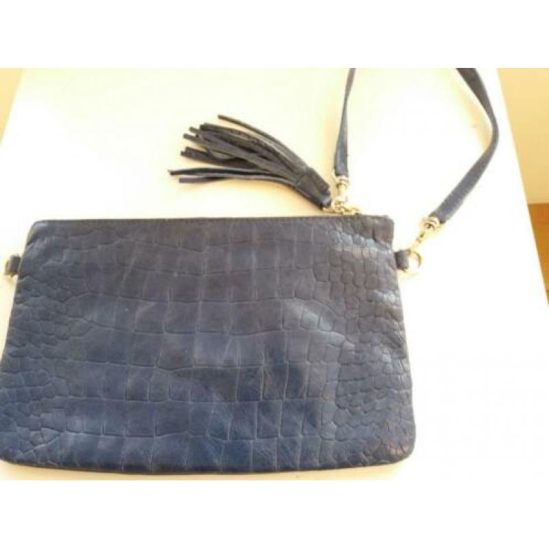 Mooie croco leren tasje van Gianni Chiarini