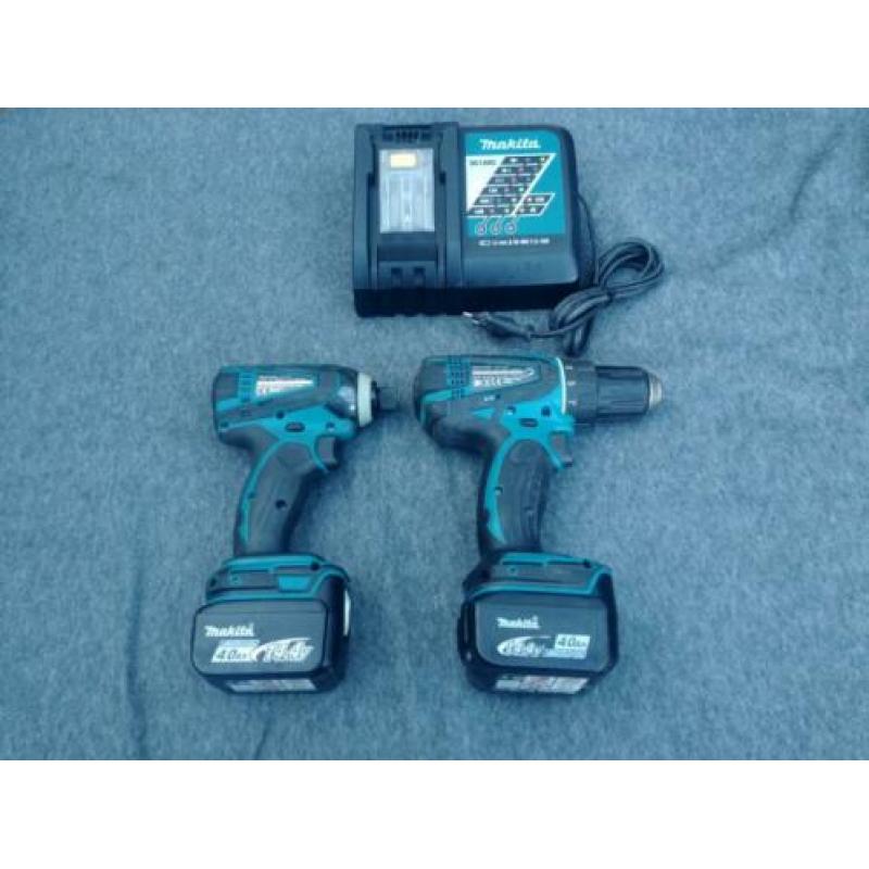 Makita set DDF446 en DTD134 met 2x4.0AH accu's en lader