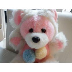 Beer ROSIE wit-rose 35 cm hoog - NIEUW