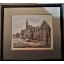 Aquarel / Litho van A. Brobbel / Rijksuniversiteit Groningen