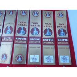 11 van Nelle koffie goudmerk labels uit ong.1957.uit archief