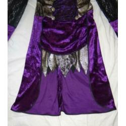Mooie paars/zwart/zilveren VAMPIER/HEKSEN/STEAMPUNK jurk (5)