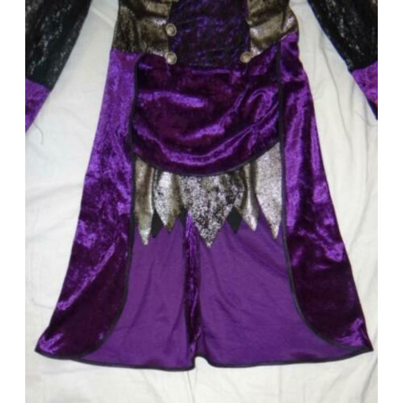 Mooie paars/zwart/zilveren VAMPIER/HEKSEN/STEAMPUNK jurk (5)