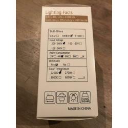 10 stuks ledlamp Tsong 4watt design gold- warmwit dimbaar