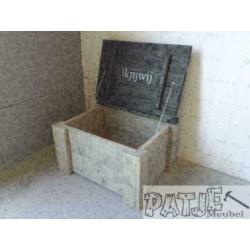 speelgoedkist van steigerhout, gratis washing/kleurbehandeli
