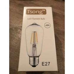 10 stuks ledlamp Tsong 4watt design gold- warmwit dimbaar