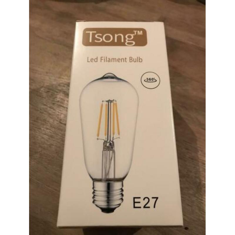 10 stuks ledlamp Tsong 4watt design gold- warmwit dimbaar