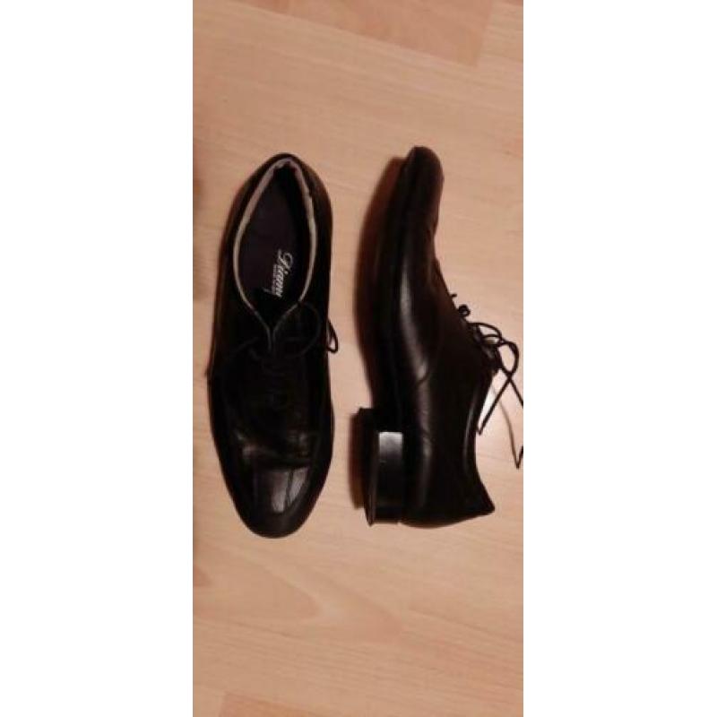 Heren lederen dansschoenen, kleur zwart en maat 10 1/2