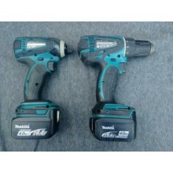 Makita set DDF446 en DTD134 met 2x4.0AH accu's en lader
