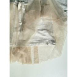 Scotch R'Belle tulle sweat jurk 128 Grijs Streep