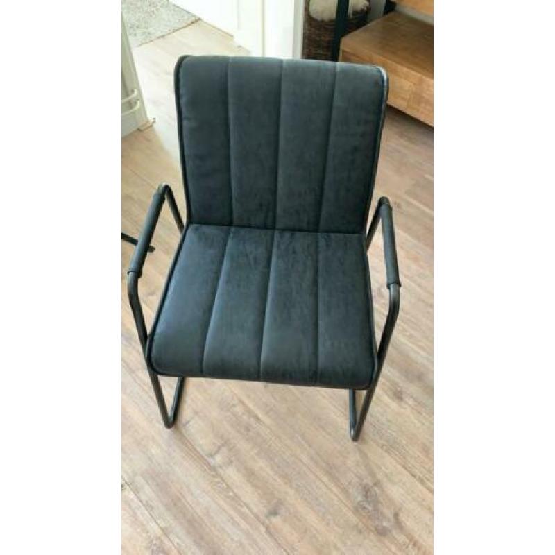 Eetkamerstoelen met armleuning antraciet