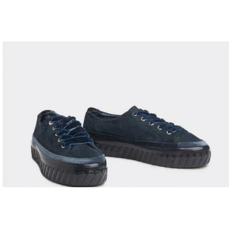 Tommy hilfiger maat 38 platformsneaker met fluwelen veters