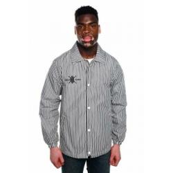 (Maat L) Daily Paper Nylon Striped Coach Jacket