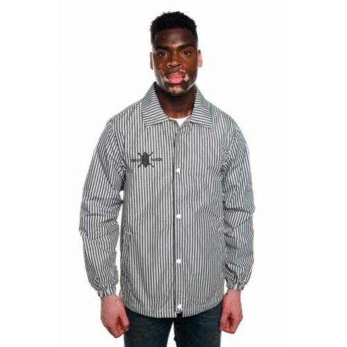 (Maat L) Daily Paper Nylon Striped Coach Jacket