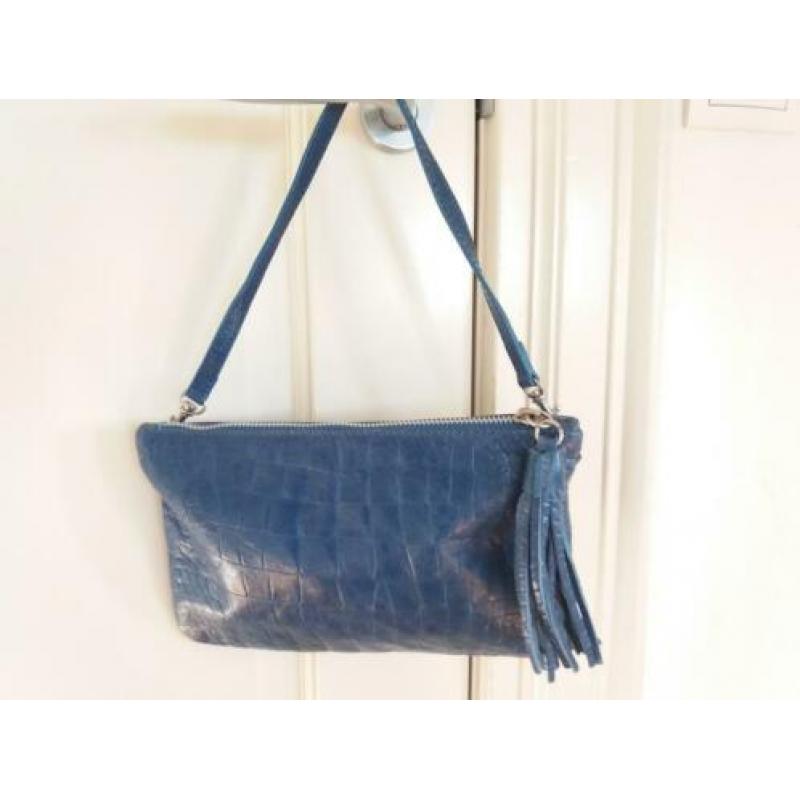 Mooie croco leren tasje van Gianni Chiarini