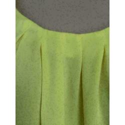 D216 ERFO maat 44=L geel blouse lang top tuniek