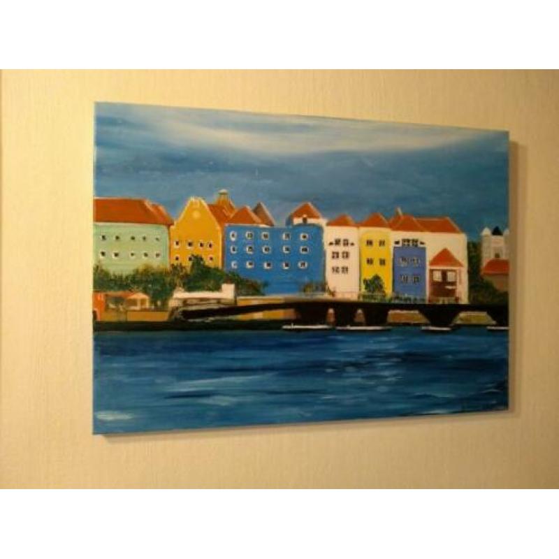 Curaçao, origineel olieverfschilderij