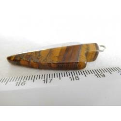 Hanger van tijgeroog 50 x 20 x 6 mm.