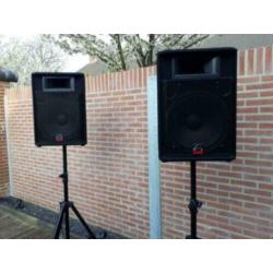 Wharfedale evp-s15 pro speakers + statieven + draagtas !!!
