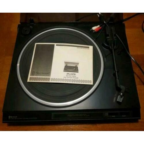 Sherwood PS1870 semi auto turntable z.g.a.n. compleet boekje