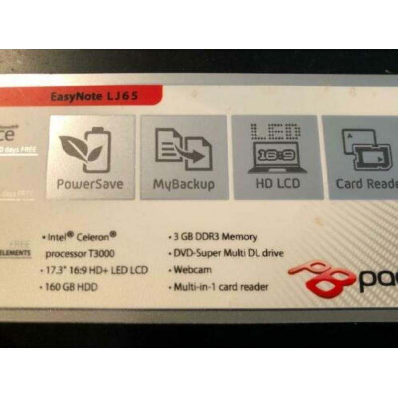 Packard Bell Easy Note Laptop incl Windows 10