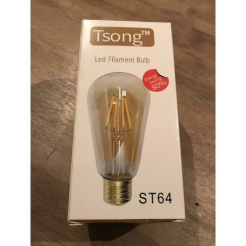 10 stuks ledlamp Tsong 4watt design gold- warmwit dimbaar