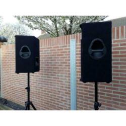 Wharfedale evp-s15 pro speakers + statieven + draagtas !!!