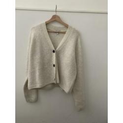 & Other Stories vest ecru knopen maat s