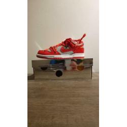 Nike dunk X Off White University Red 45 1/2
