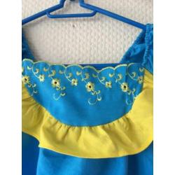 ZGAN *RIKI* Mooie Blauwe Retro Jurk Maat M [MP41] Supermoo