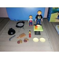 ~* PLAYMOBIL 5649 Barbecue BBQ Set Als NIEUW + koffertje *~