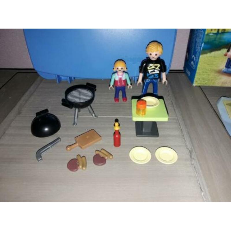 ~* PLAYMOBIL 5649 Barbecue BBQ Set Als NIEUW + koffertje *~