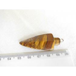 Hanger van tijgeroog 50 x 20 x 6 mm.