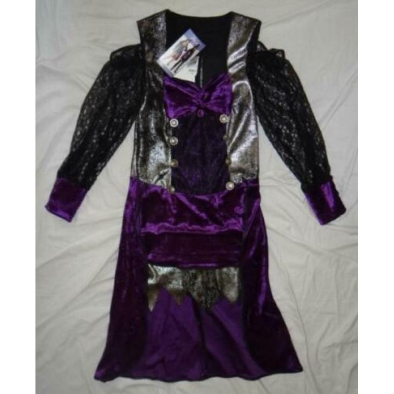 Mooie paars/zwart/zilveren VAMPIER/HEKSEN/STEAMPUNK jurk (5)