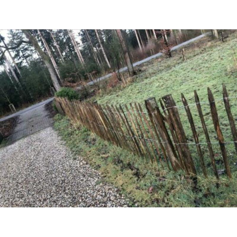 Schapenhekwerk kastanjehout