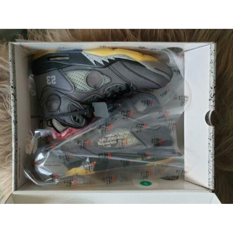 Jordan 5 Retro Off-White Black Maat 45