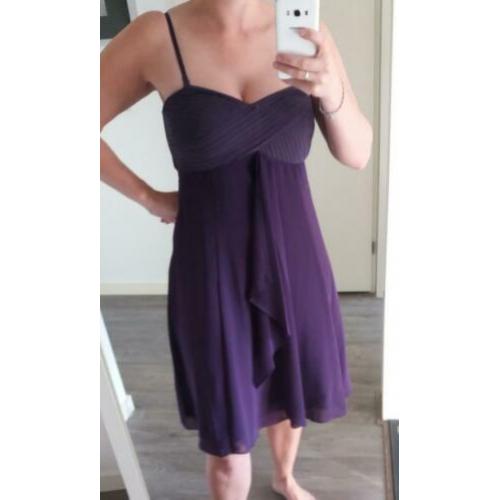 Steps jurk (ook strapless te dragen). Paars. Maat 40. NIEUW!