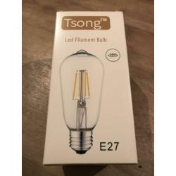 10 stuks ledlamp Tsong 4watt design gold- warmwit dimbaar