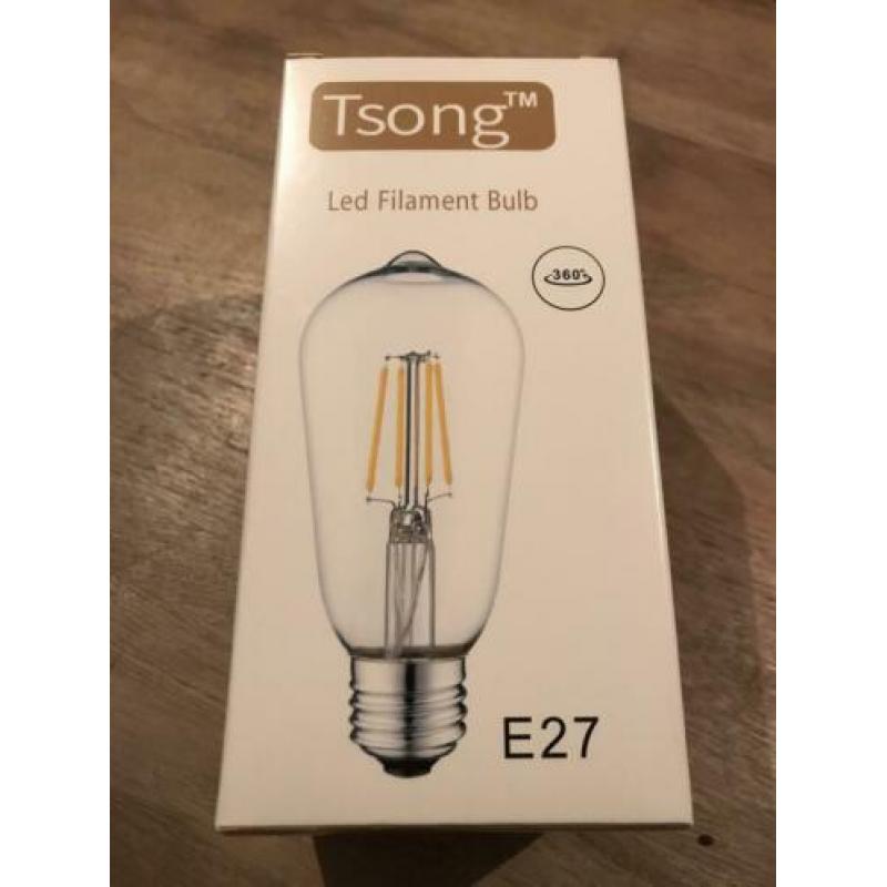 10 stuks ledlamp Tsong 4watt design gold- warmwit dimbaar